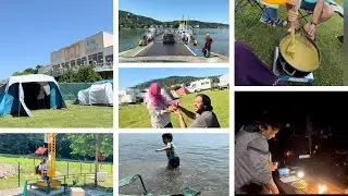 Camping in Germany | camping main anniversary celebration| River Rhein k kinaray | haleem banaya