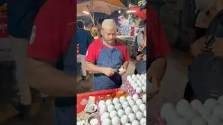 Selling Boiled Duck Eggs in Amazing Style on the side of the Road
