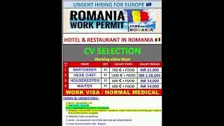 Hotel job and work in romania #romania #food #restaurant
