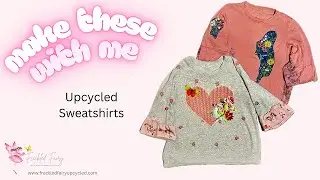 Sew Thrifted Tops, Jeans, & Sweater into Whimsical Cottagecore Shirt Thrift Flip Upcycle Tutorial
