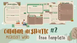 FREE TEMPLATE I Membuat Catatan Aesthetic Microsoft Word MUDAH - How to Make Digital Notes PART2