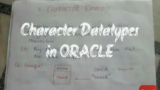 CHARACTER DATATYPES IN ORACLE.MASTER'S IN SQL,PLSQL.