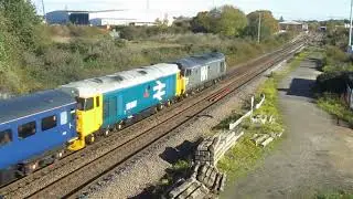 1Z50 Brick & Tile Finsbury Park - Cleethorpes class 50s 50008 50007 37901 at Doncaster Railway Train