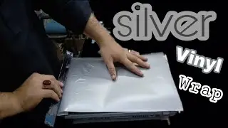 How to wrap laptop... Laptop wrap with silver vinyl [D-TECH]