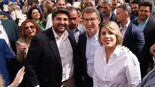 Alberto Núñez Feijóo clausura un acto del PP en Cartagena