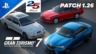 Gran Turismo 7 Free Update 1.26 Patch ! New Cars Track Road Atlanta BMW M2 Ford Sierra Nissan Silvia