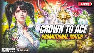 🔥 CROWN TO ACE PROMOTIONAL MATCH 🔥 | Rank Push To Conqueror Live 😈 #shorts #rankpush #conquerorpush