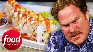 Casey Takes On Some Of America's Hottest Sushi In The 'Demon's Delight' Challenge | Man v Food