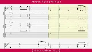 [Share Guitar Tabs] Purple Rain (Prince) HD 1080p