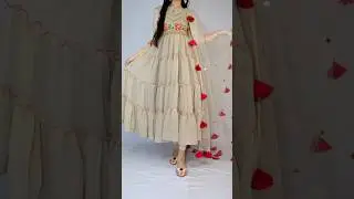 Frill Layer frock cutting and stitching/ New shorts video/ #shorts #shortsfeed