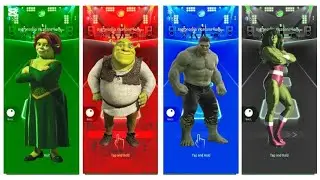 She-Hulk vs Hulk vs Shrek vs Female Shrek | Epic Tiles Hop Battle
