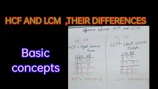 lcm and hcf of 24 and 48 | lcm hcf difference #lcm #hcf #lcmanahcf #gcd