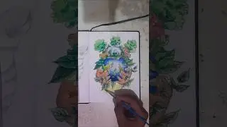 Save Animal Save Earth Drawing | How to Draw Save Earth | Draw Spark | Sketchbook Drawing #shorts