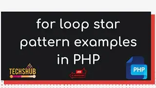 for loop examples pattern 3 using PHP | TechsHub Tutorials