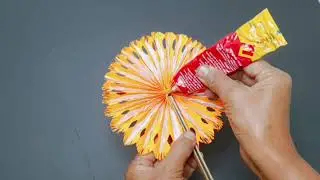 DIY How To Make Hand Paper Fan, Air Blowing By Moving Hand, Fan Swinging By Hand
