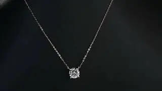 1-5CT Moissanite Pendant Necklace 925 Silver Rose Gold D Color GRA Certified