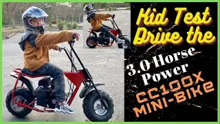 Kid Test Drive Coleman CC100X Mini Bike 3.0 Horse Power | PowerSports {MatthewZoneTV}