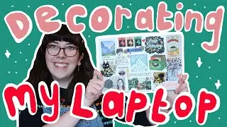 Decorate my laptop with me! 🌈💻 Redbubble & Etsy sticker haul!
