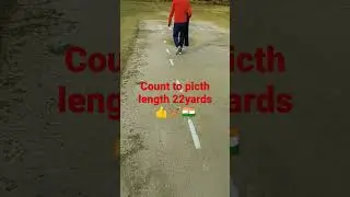Count to picth length 22 yards 🏏🇮🇳 #cricket #likesharesubscribe #trending  #support #youtubeshorts