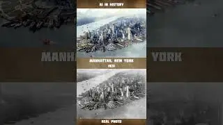Aerial view of the tip of Manhattan,  New York, 1931.