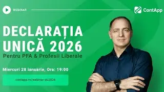 Webinar Declarația Unică 2026