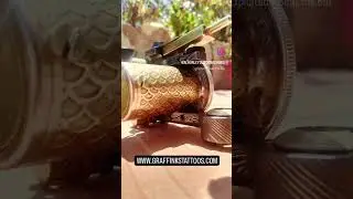 Custom one off Damascus hybrid rotary tattoo machine #tattoomachine #tattoosupplies