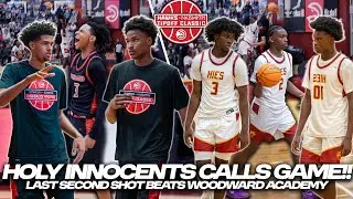 GAME WINNING BUZZER BEATER HAD THE GYM WILD!!😱 | Holy Innocents vs Woodward Full Game Highlights🍿