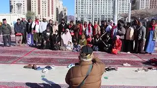 Allahuakbar, bersama peserta travel almeerah medan di halaman barat mesjid nabawi