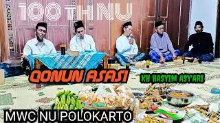 Qonun asasi karya mbah KH Hasyim Asy'ari. #mwcnupolokarto #harlahsatuabadnu #tvnupolokarto
