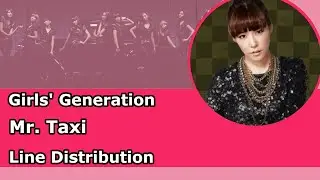 Girls' Generation 少女时代 - MR. TAXI Line Distribution/Color Coded Lyrics