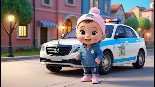 Police Car Lights Show | Fun Vehicles & Educational Nursery Rhyme for Kids