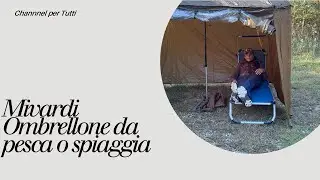 Ombrellone da pesca misura XL -MIVARDI- montaggio.