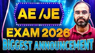 BIG ANNOUNCEMENT | RRB JE | SSC JE 2026 | STATE JE / AE EXAM🔥| #sscje #rrbje #sureshsir #electrical