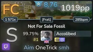 🔴 8.8⭐ Accolibed | Wakeshima Kanon - Not For Sale Fossil [Frail] +HDDT 99.75% FC #1 | 1019pp - osu!