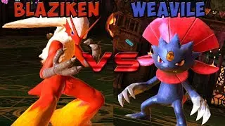Pokken tournament - Blaziken vs Weavile