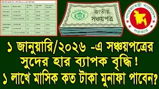 সুখবর! সঞ্চয়পত্রের সুদের হার আরো বৃদ্ধি! ১ লক্ষতে কত মুনাফা দেয়? #সঞ্চয়পত্র #জাতীয়_সঞ্চয়পত্র_২০২৬