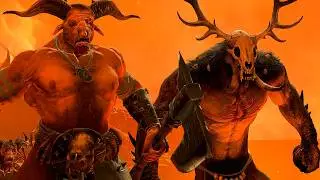 Beastmen vs Empire & Dwarfs - TotalWar: Warhammer 3