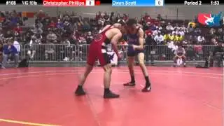 FILAJRFS: 74 KG / 163 lbs: Christopher Phillips (unattached) vs. Owen Scott (Finger Lakes)
