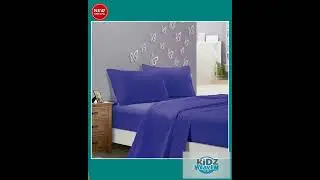 1000TC Ultra Soft King Single Size Bed Royal Blue Flat & Fitted Sheet Set