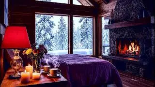Silent Night Sleep – 8 Hours 4K Video | Deep Relaxation Instrumental | Fireplace ASMR