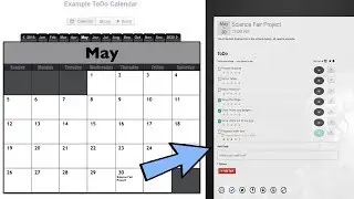 Make an online html calendar with events and checkable tasks