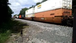Csx q004 eastbound at beaver Meadows road milepost 393