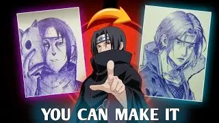 Pen sketch for beginners | I make a itachi Uchiha #pensketch #animedrawing #itachi #naruto #art 