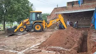 JCB 3DX Small Bucket Change to dig Home Foundation in Theivanayagaperi Village