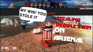 STEALING TEAMMATE&rsquo;S WIN ON ARSENAL! SAD | ROBLOX