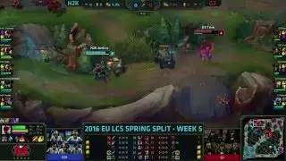 H2K vs G2 (LCS 2016 EU W5D2) close game
