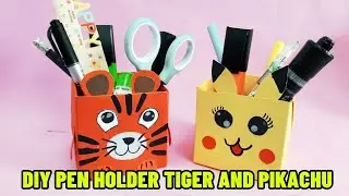 How To Make Cute Tiger And Pikachu Multi Function Pen Holder