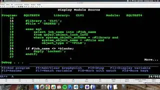 Coding in RPG (IBM i/AS400). Using SQL to look for object locks.