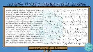 Exercise No.128 @ 60 WPM - Pitman Shorthand Dictation - KZ Learning