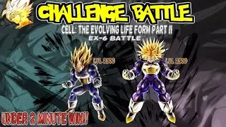 Beating Ex-6 Challenge Battle In 2 Mins - Cell The Evolving Life Form - Dragonball Legends Gameplay